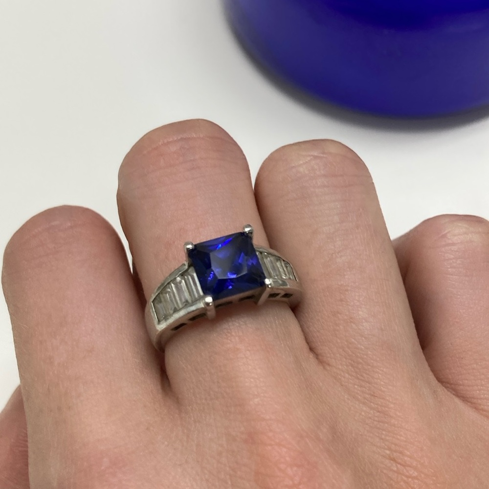 Sterling Silver 925 Vintage Amethyst Ring Size 6.75